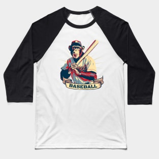 Baseball Chimpanzee Vintage Baseball T-Shirt